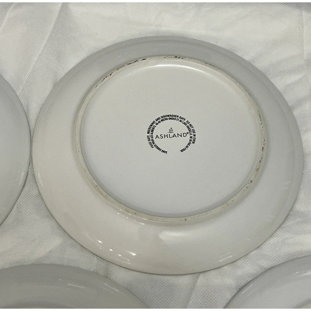 Turkey Pheasant Plates Set of 5 Floral Thanksgiving Fall Bird Country Farm Cabin